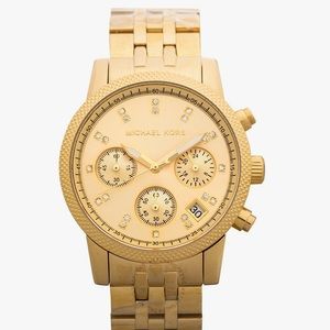 Micheal Kors Ritz Chronograph Quartz Champagne Dial Ladies Watch